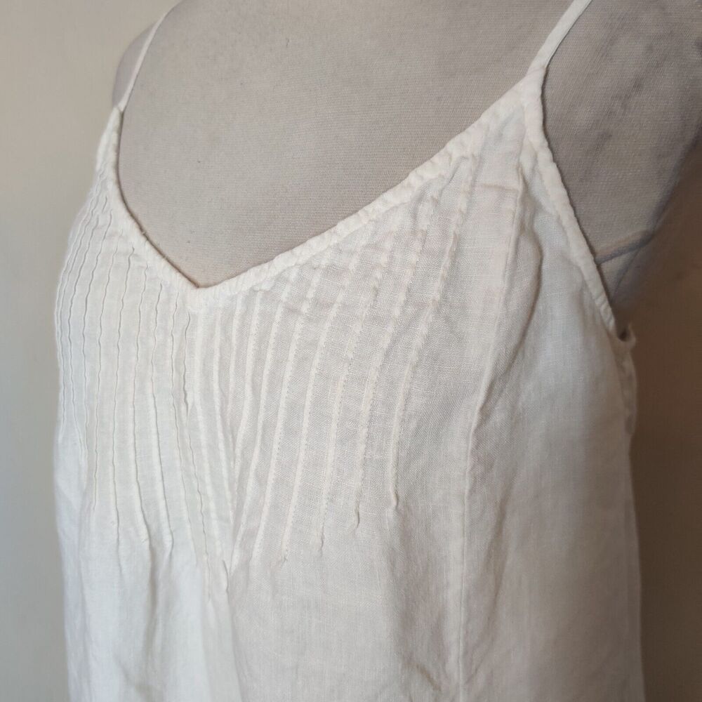 Boden Linen Sleeveless Dress White Tank Dress - Picture 5 of 9